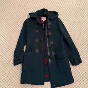 Brooks Brothers Green Wool Toggle Coat